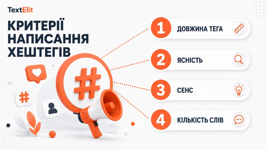 Ілюстрація до статті: Хештеги в соцмережах: види та правила використання