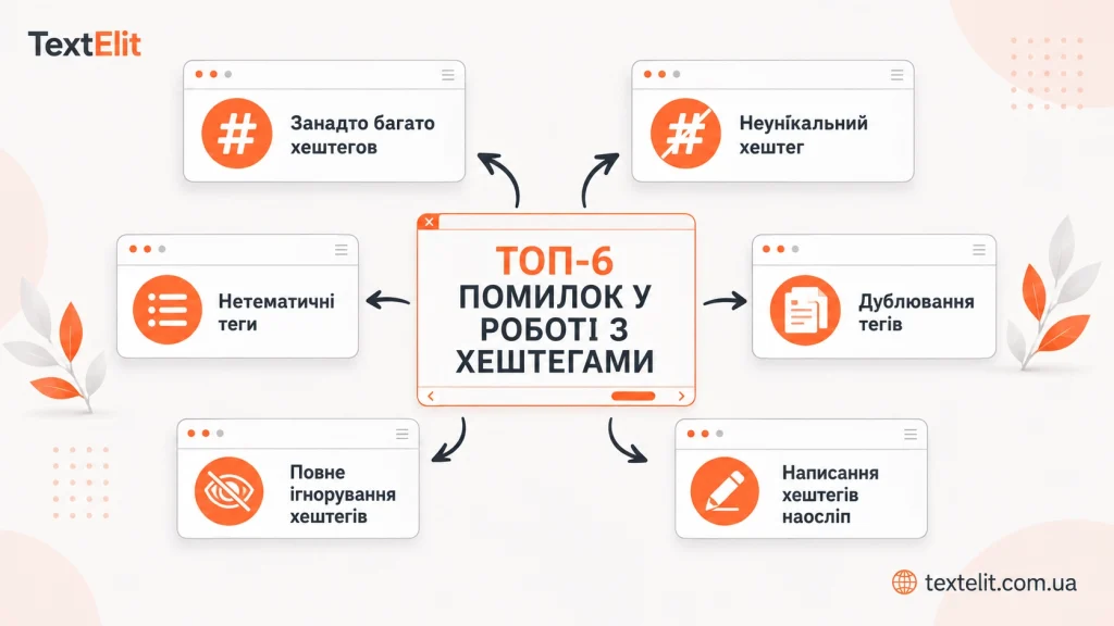 Ілюстрація до статті: Хештеги в соцмережах: види та правила використання