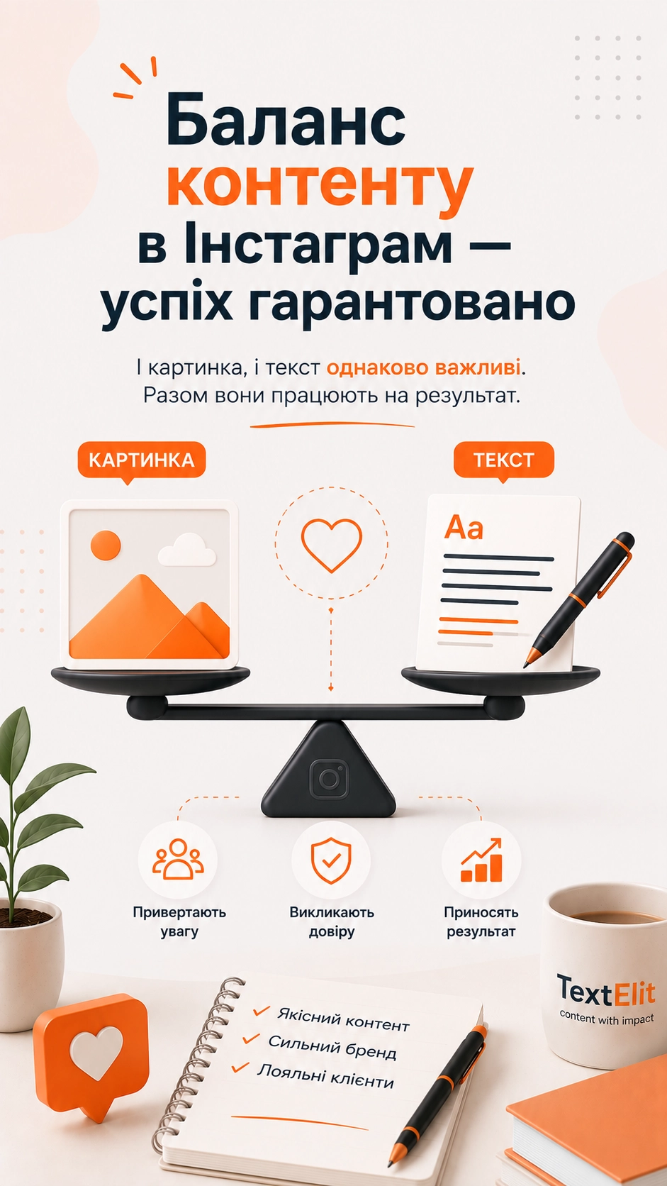 Ілюстрація до статті: Картинка чи текст в Інстаграм: що важливіше?