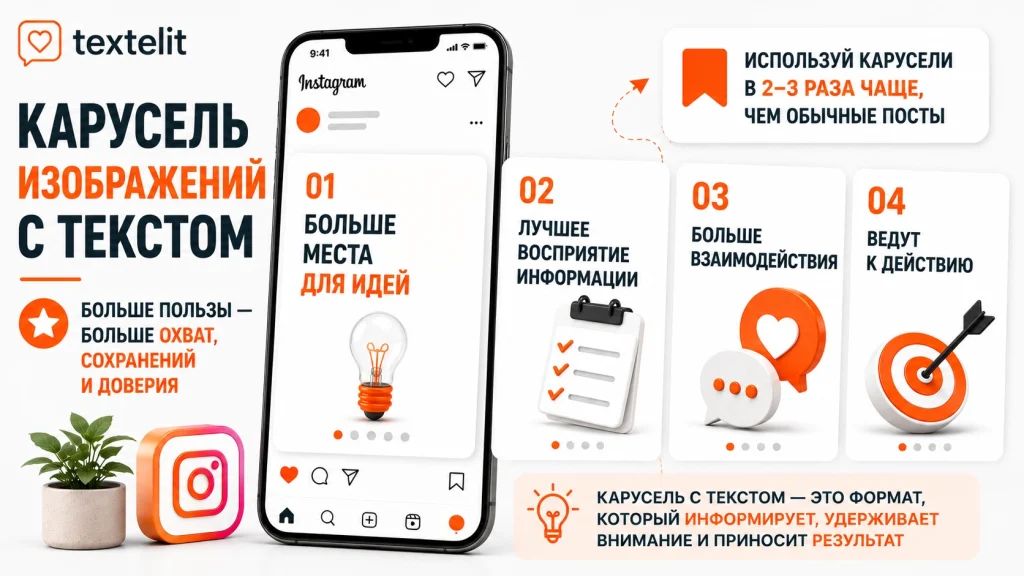 Иллюстрация к статье: Картинка или текст в Инстаграм: что важнее?