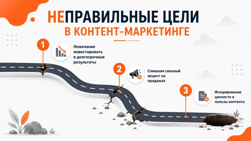 Иллюстрация к статье: Правильные и неправильные цели в контент-маркетинге