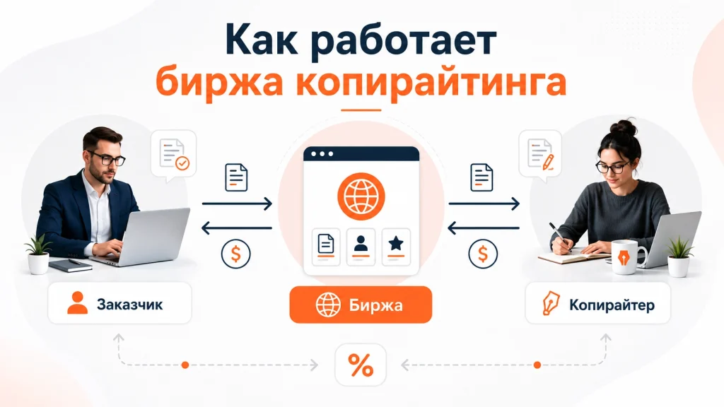 Иллюстрация к статье: Украинские биржи копирайтинга: путь к успеху для авторов